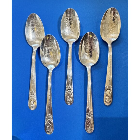 Set of 19 Wm Rogers Co Vintage Presidential Spoons Silver Plated - Picture 2 of 16